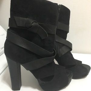 Black high heel shoes